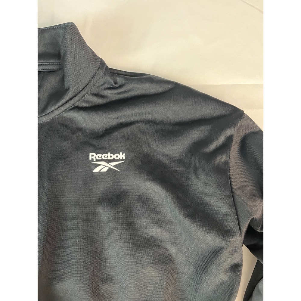 Reebok‎ XS Jacket Black Full Zip Up Track Lightweight Sportswear Athletic